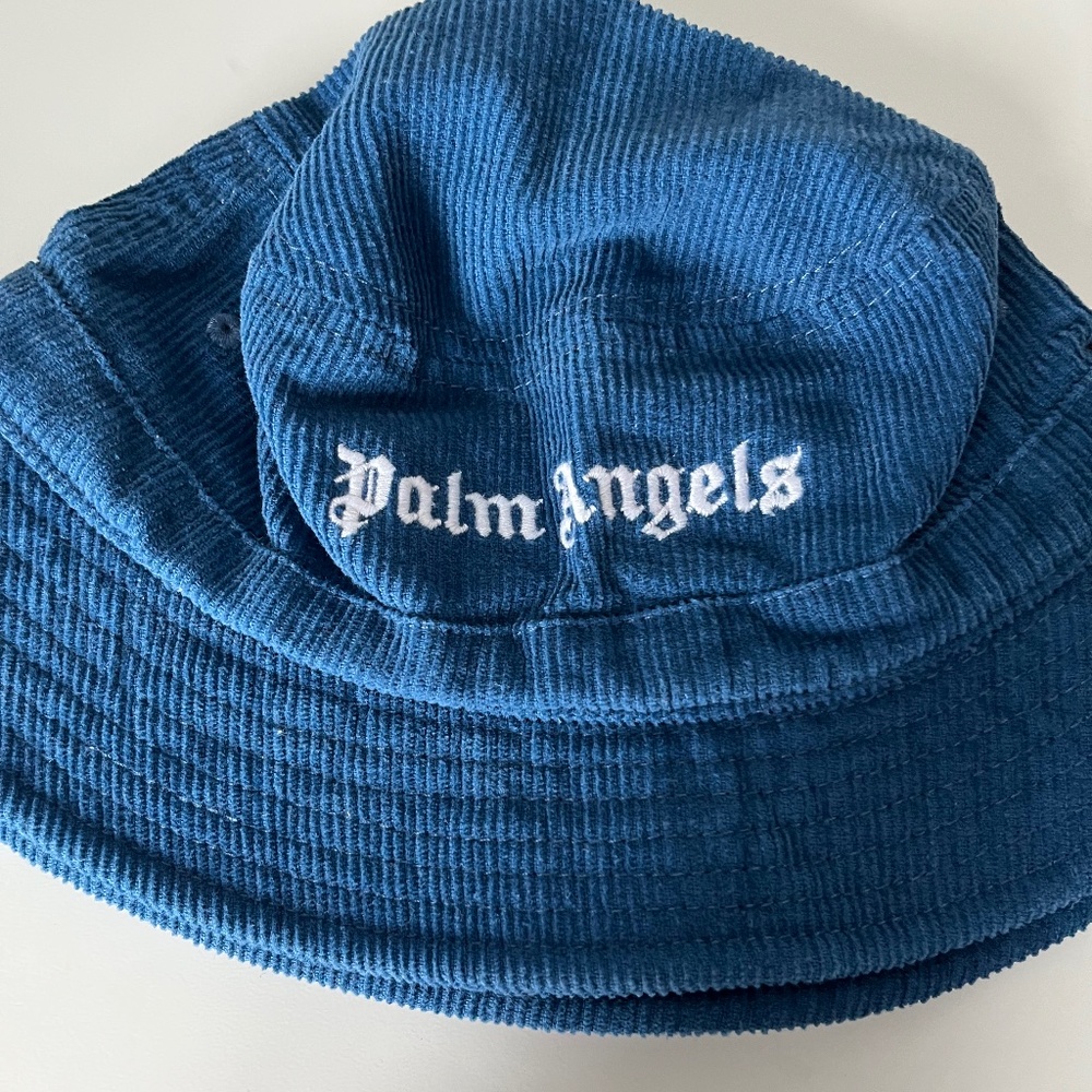 PALM ANGELS denim bucket hat